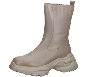 ILC Sony 06 bottes pour femmes au look Chelsea bottes avec fermeture éclair C44-3641-08R taupe/crème