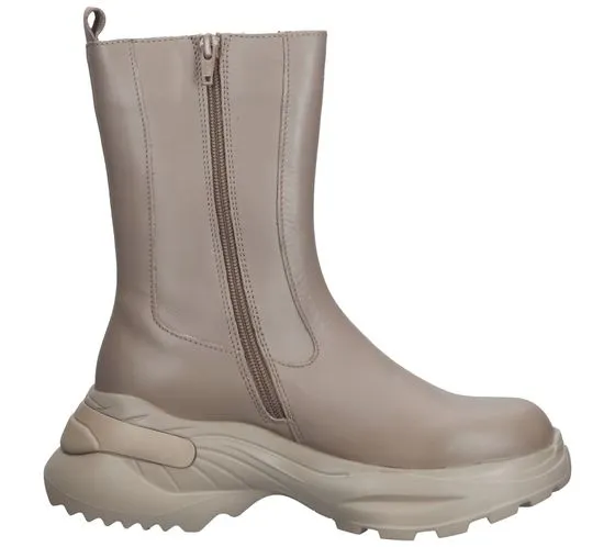 ILC Sony 06 bottes pour femmes au look Chelsea bottes avec fermeture éclair C44-3641-08R taupe/crème