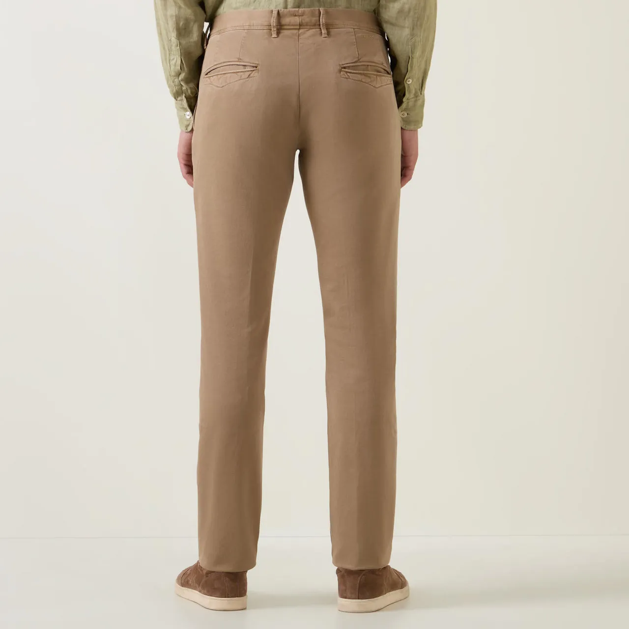 INCOTEX Mid-Rise Casual Chinos - Khaki