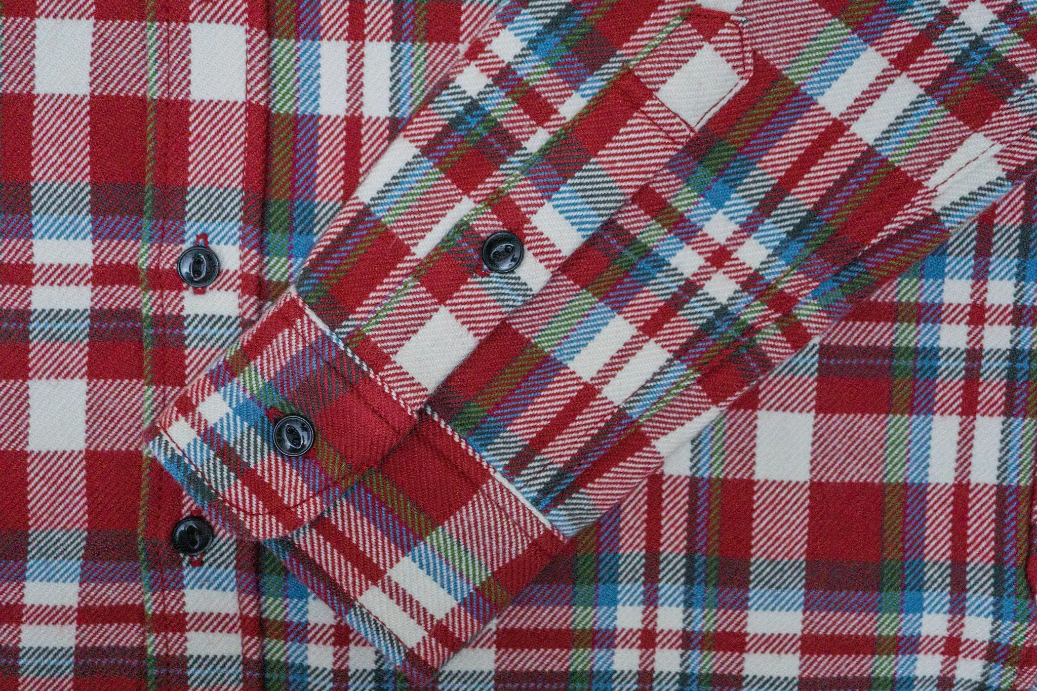 Iron Heart IHSH-371-RED Ultra Heavy Flannel Crazy Check Work Shirt - Red