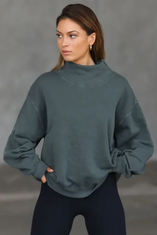 Joah Brown Turtleneck Sweatshirt