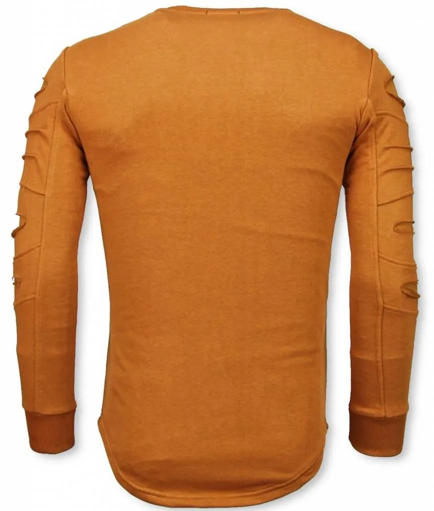 John H 3D Stamp PARIS Sweater - Damaged Sweater - Orange