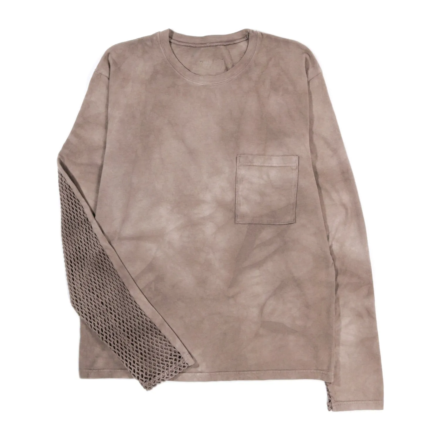 KAPITAL JERSEY KATABIRA LONG SLEEVE T (BACK SLEEVE) GRAY