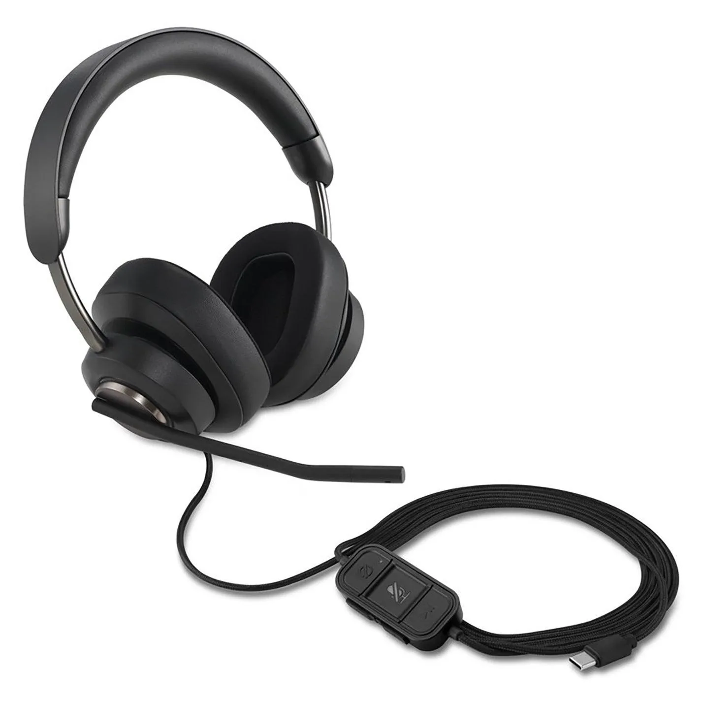 Kensington H2000 USB-C Over Ear Wired Headset Black