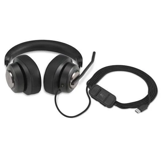 Kensington H2000 USB-C Over Ear Wired Headset Black