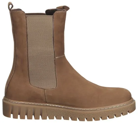 LAZAMANI bottes pour femmes au look Chelsea chaussures en cuir véritable 1088084-45 marron