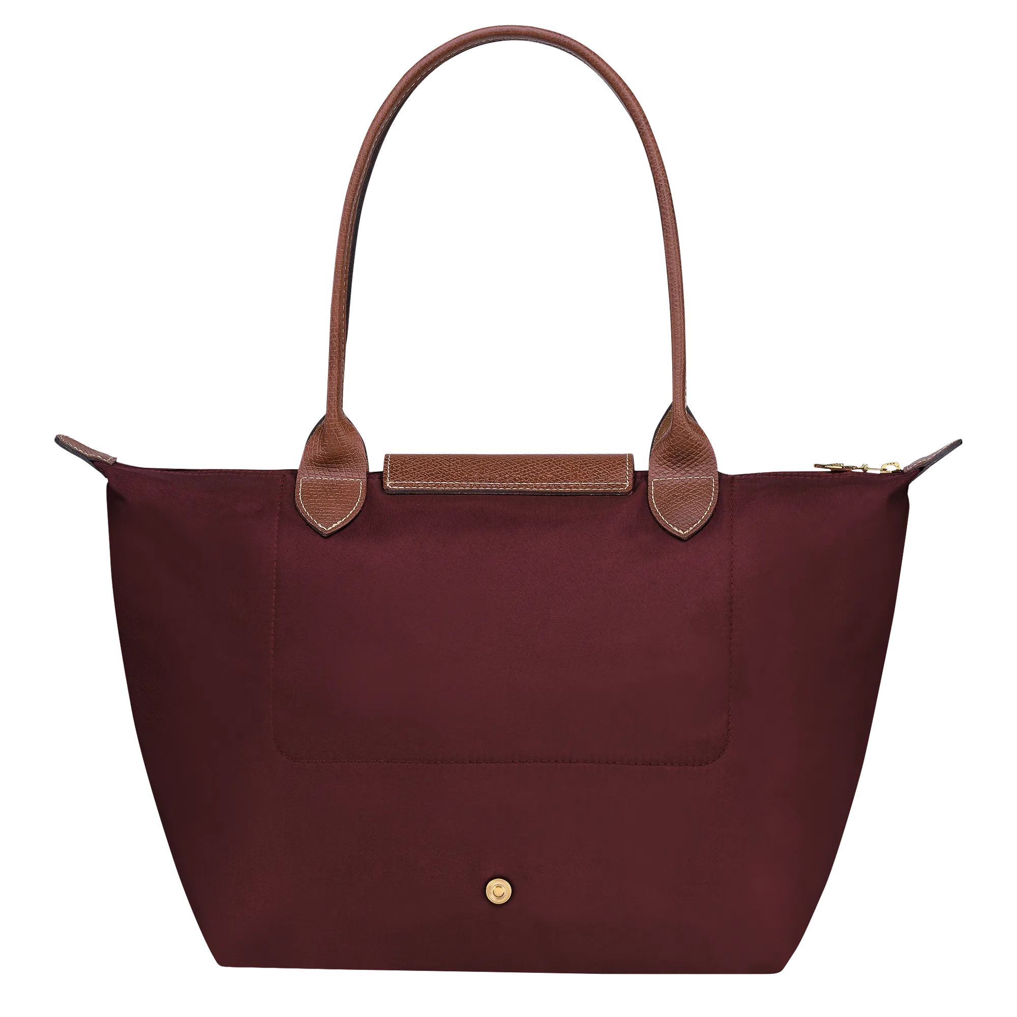 Le Pliage Original M Tote bag Burgundy - Recycled canvas