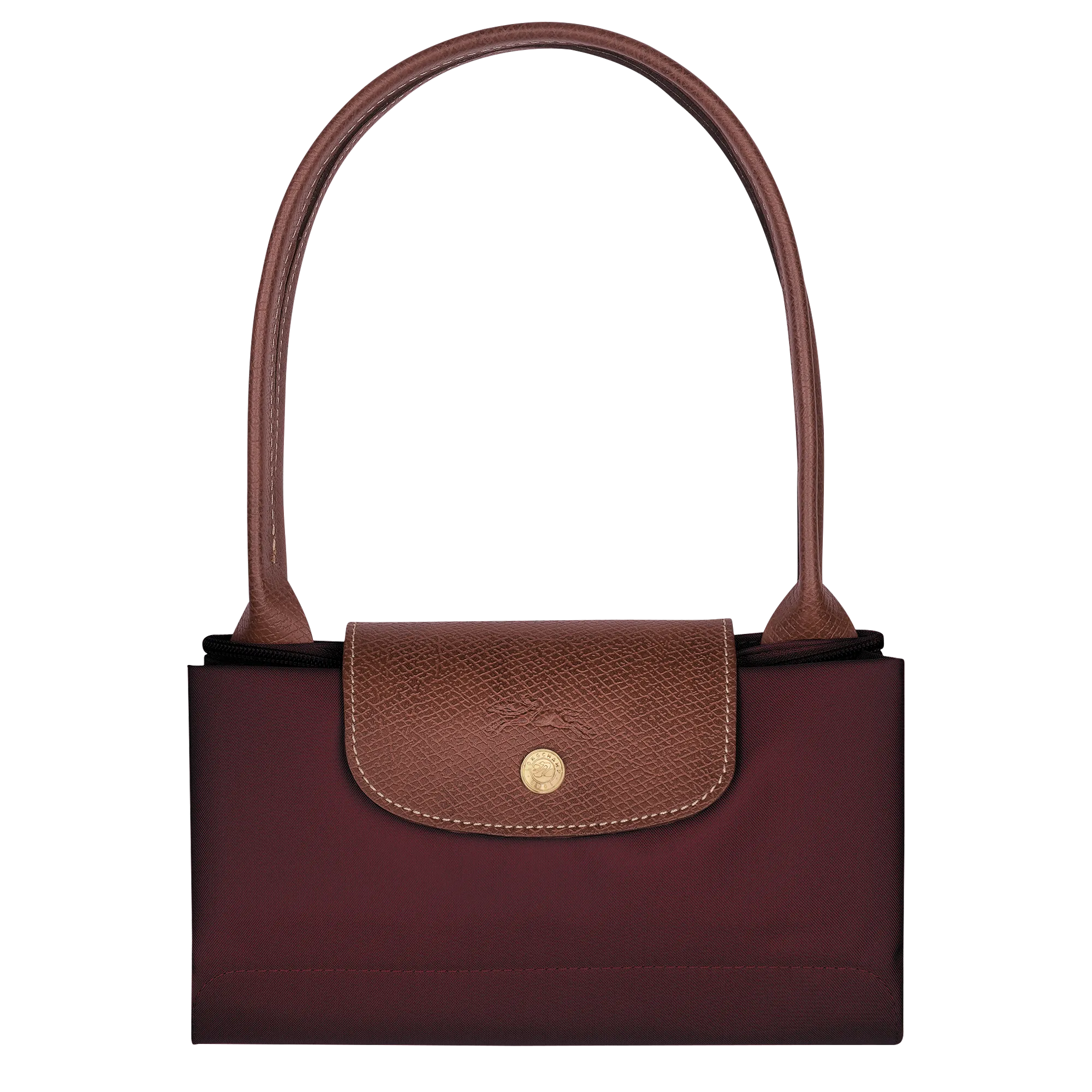 Le Pliage Original M Tote bag Burgundy - Recycled canvas