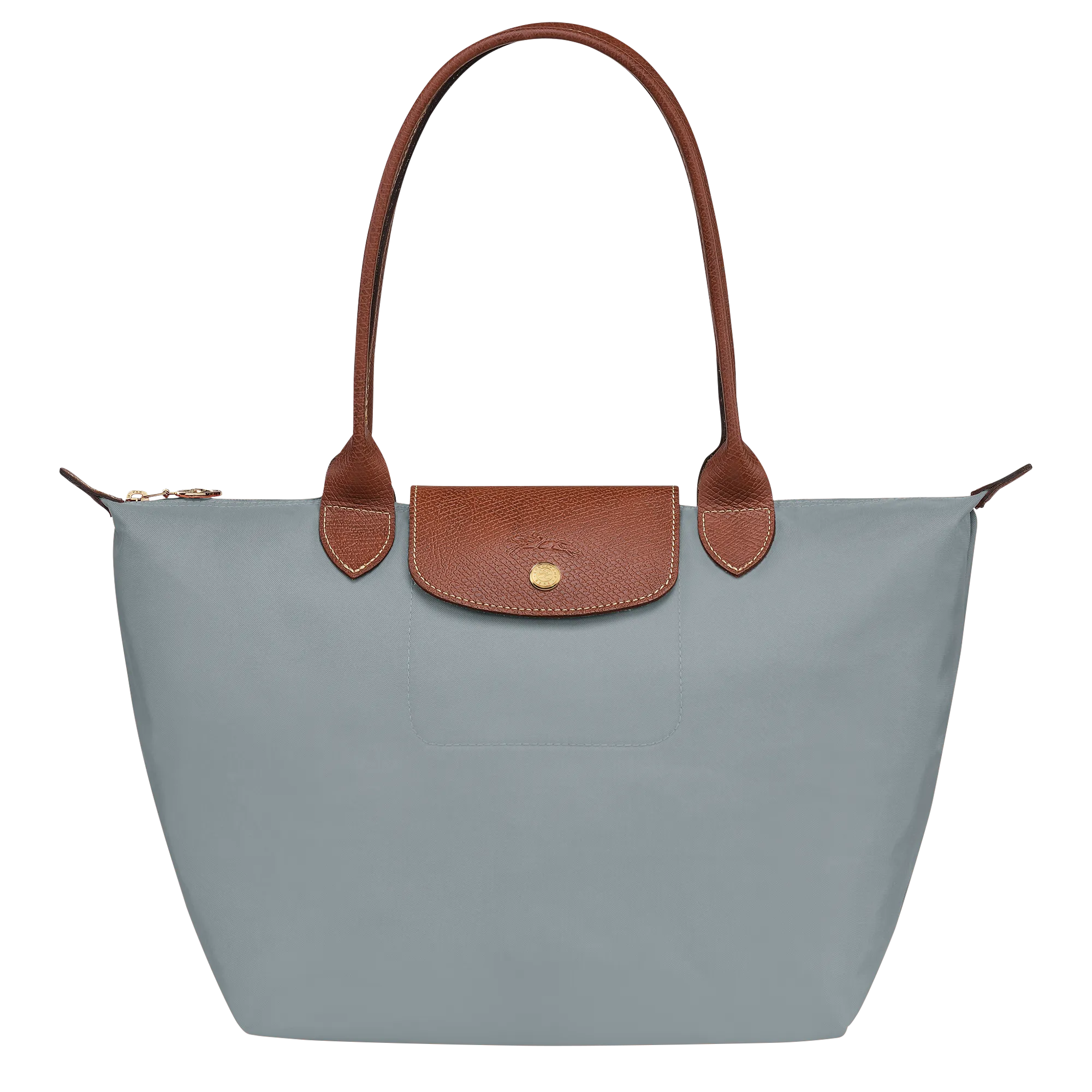 Le Pliage Original M Tote bag Steel - Recycled canvas