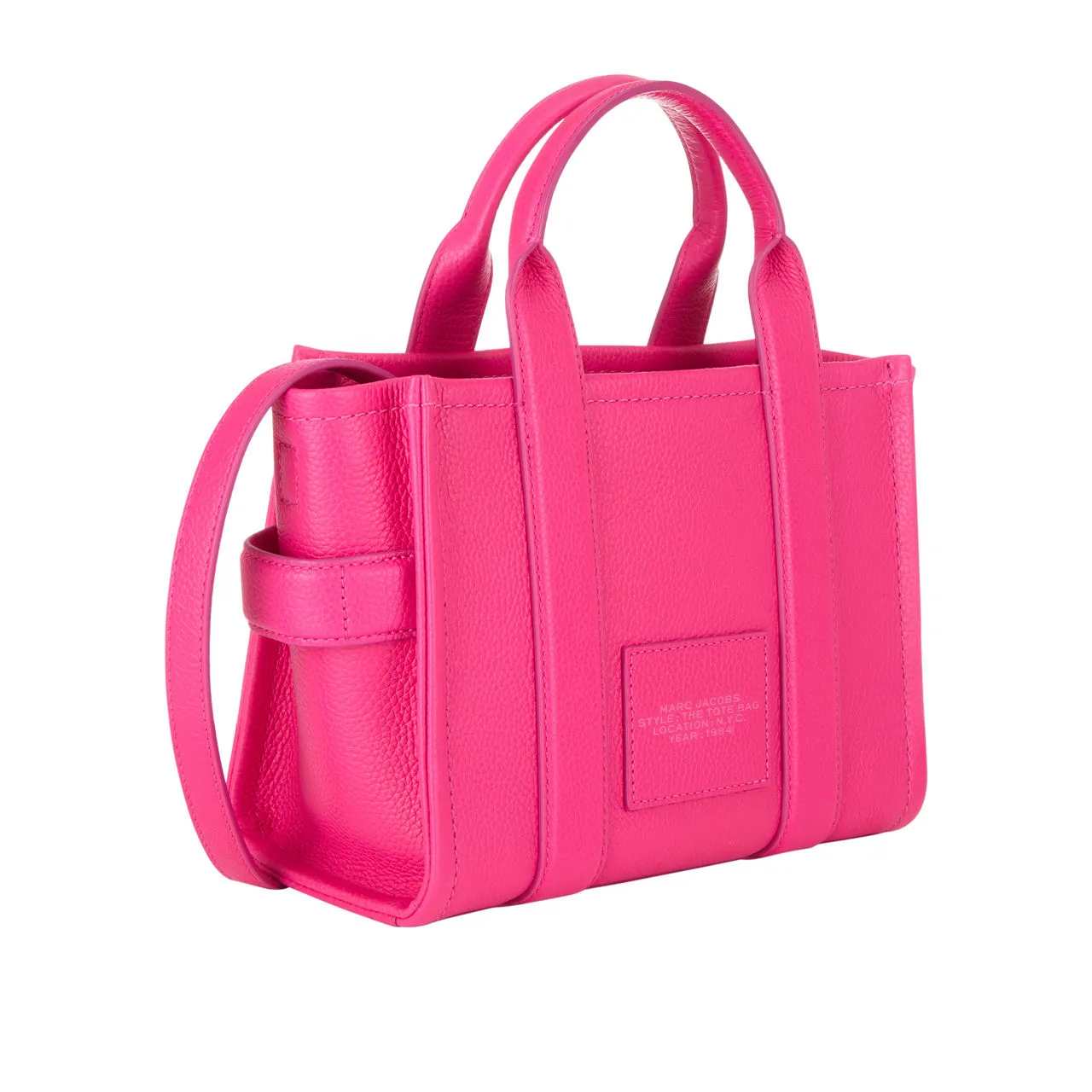 MARC JACOBS The Leather Small Tote Bag - Hot Pink