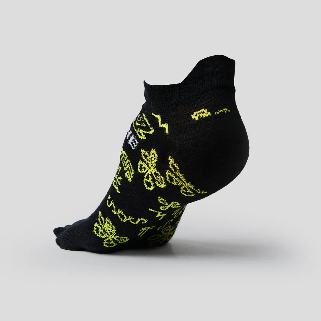 Merino Luxury Run Low Ankle No Show Toe Socks (unisex)