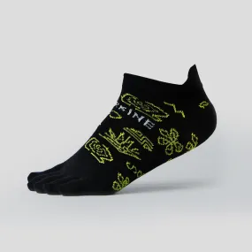 Merino Luxury Run Low Ankle No Show Toe Socks (unisex)