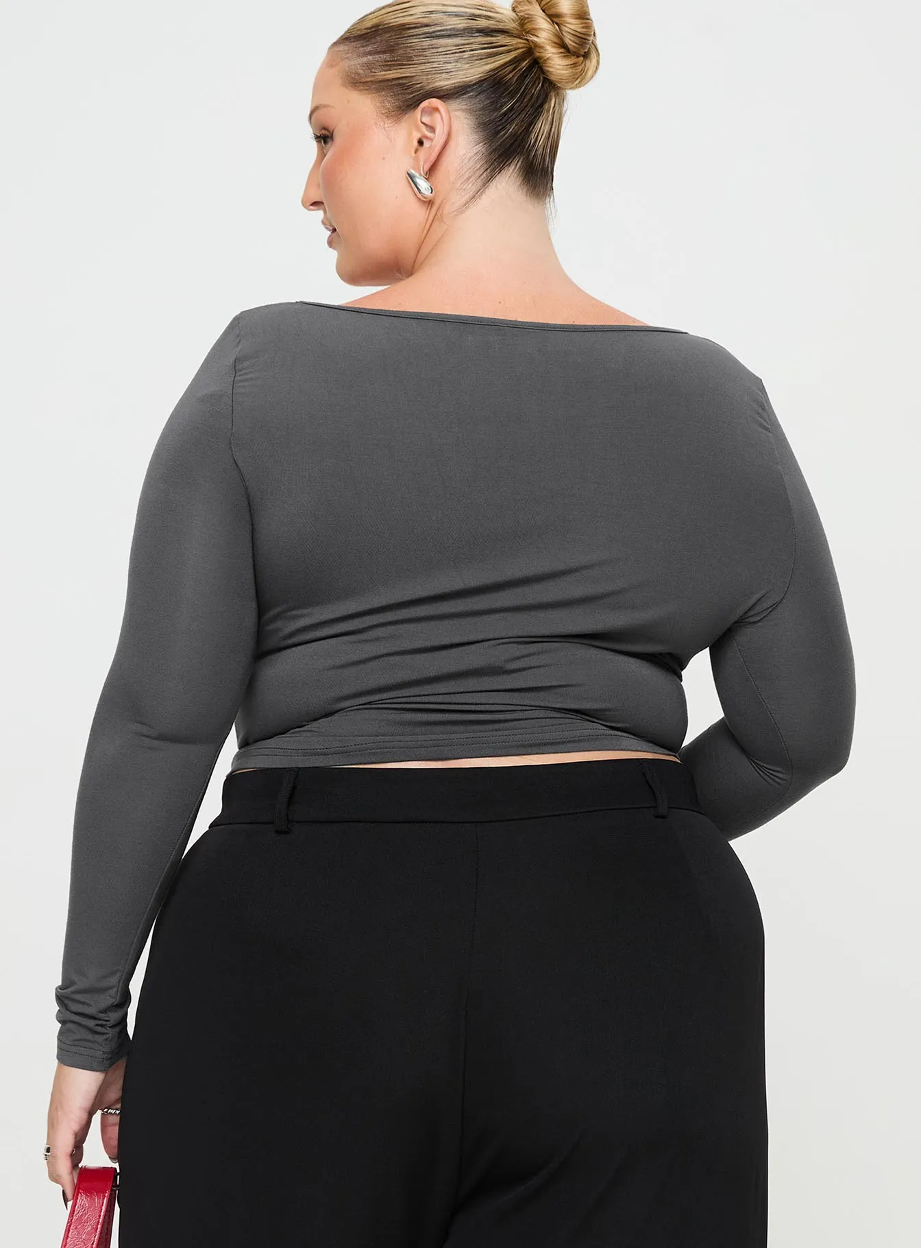 Moylan Long Sleeve Top Grey Curve