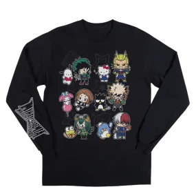 My Hero X Hello Kitty & Friends Group Black Long Sleeve