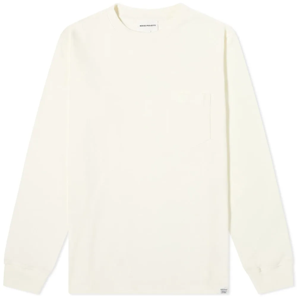 Norse Projects Long Sleeve Johannes Pocket T-ShirtEcru