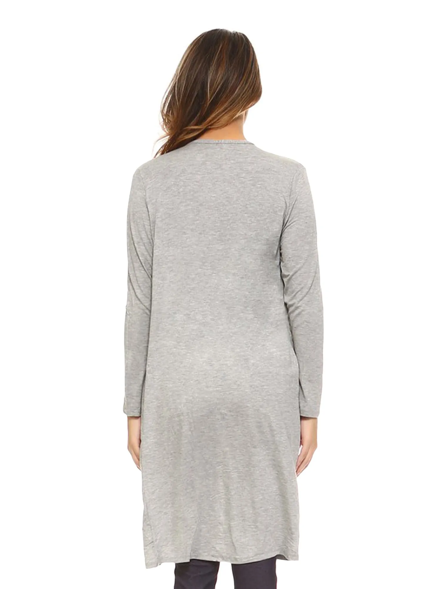 Open Front Long Lightweight Cardigan