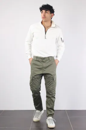 Pantalone Cargo Logo Agave Green