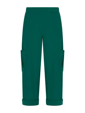 Pantalone pinocchietto cargo in Super Fresh - Aventurine