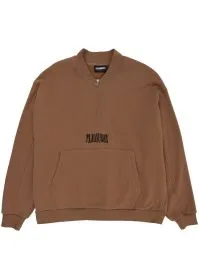 Pleasures Karat Quarter Zip Pullover - Brown