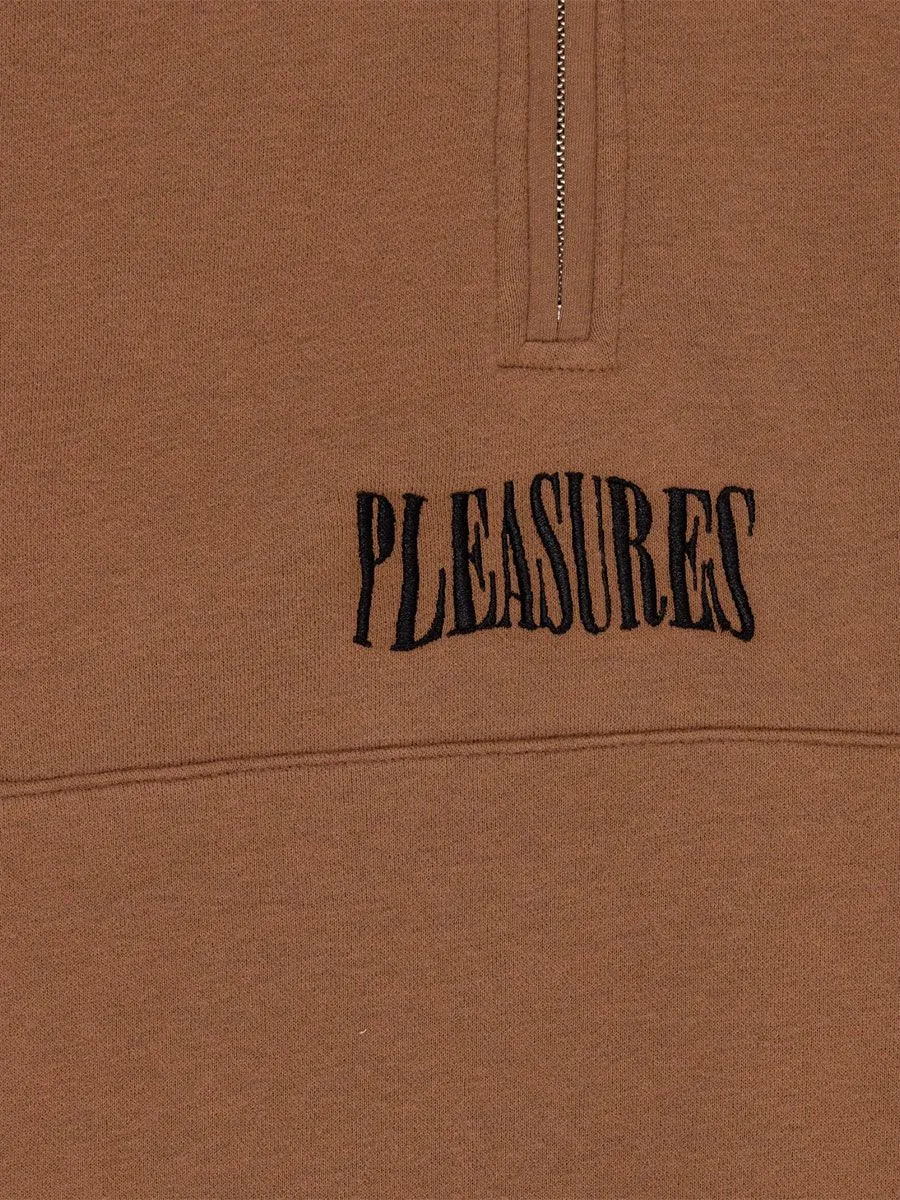 Pleasures Karat Quarter Zip Pullover - Brown