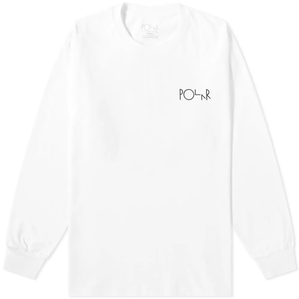 Polar Skate Co. Long Sleeve Moth House Fill Logo T-ShirtWhite