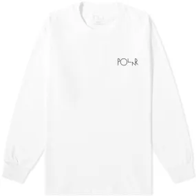 Polar Skate Co. Long Sleeve Moth House Fill Logo T-ShirtWhite