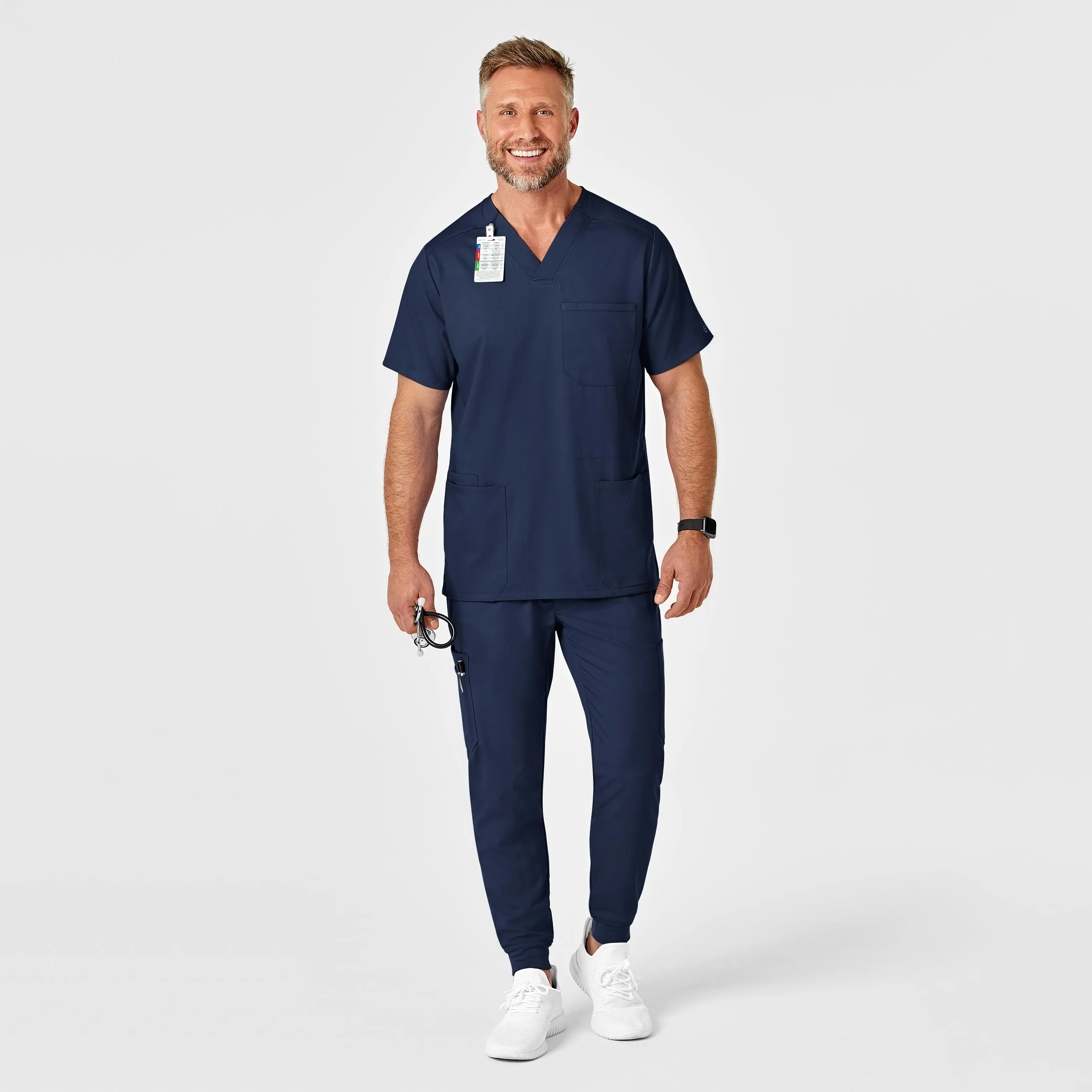 PRO Men's Cargo Jogger Scrub Pant - Navy