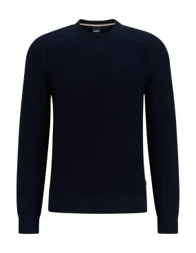 Pullover Hugo Boss uomo 50500672 Matero blu