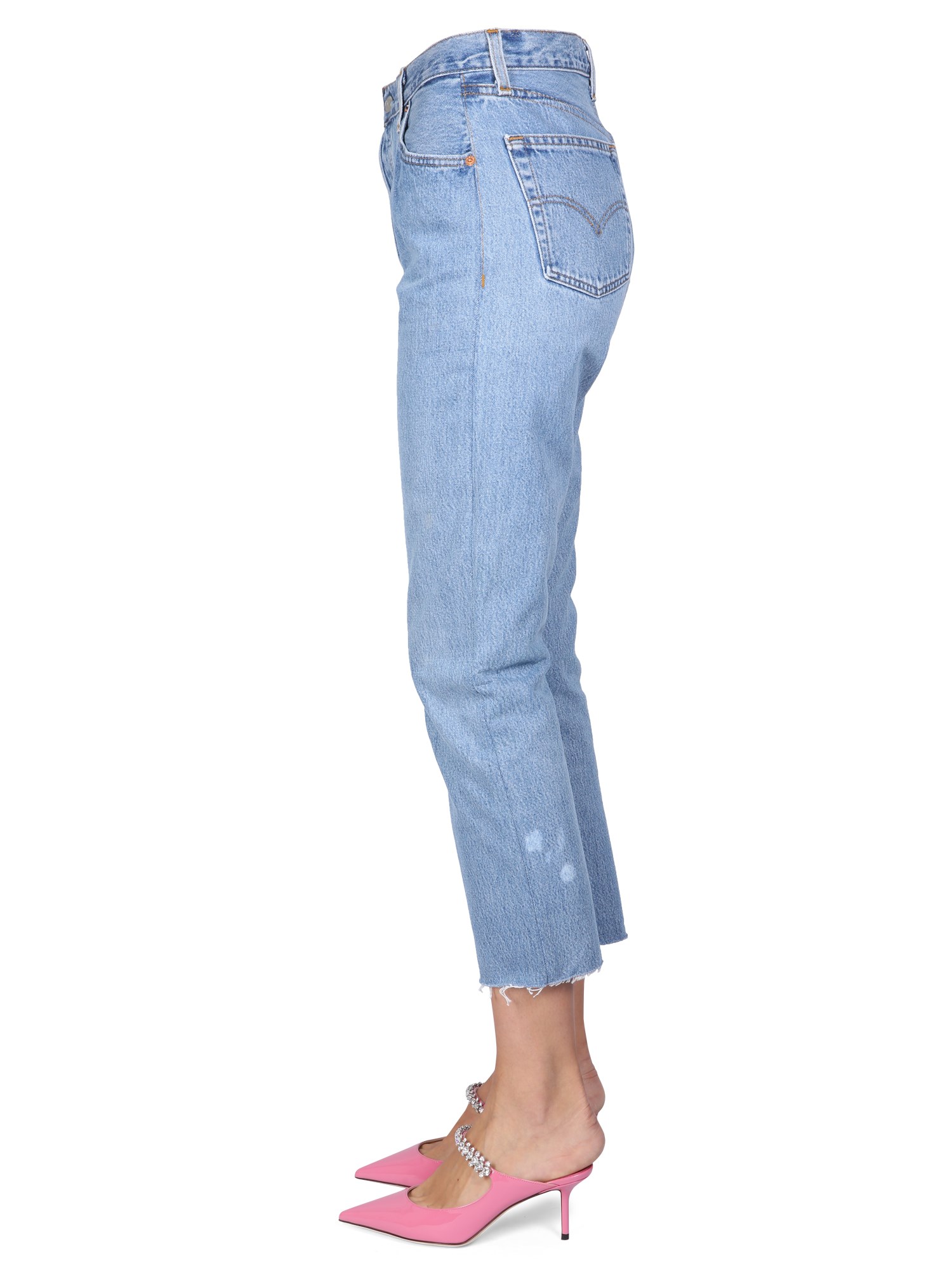 RE/DONE    FIVE-POCKET COTTON DENIM JEANS