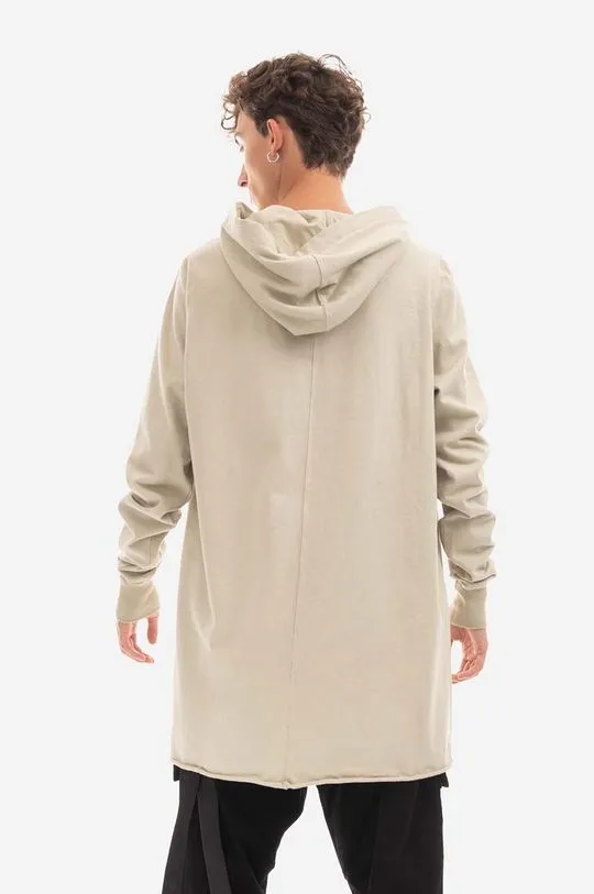 Rick Owens cotton sweatshirt Pullover Hoodie men's beige color