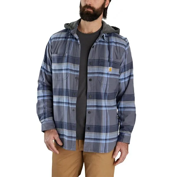 Rugged Flex® Relaxed Fit Flannel Fleece Lined Hooded Shirt Jac