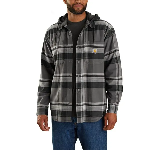 Rugged Flex® Relaxed Fit Flannel Fleece Lined Hooded Shirt Jac