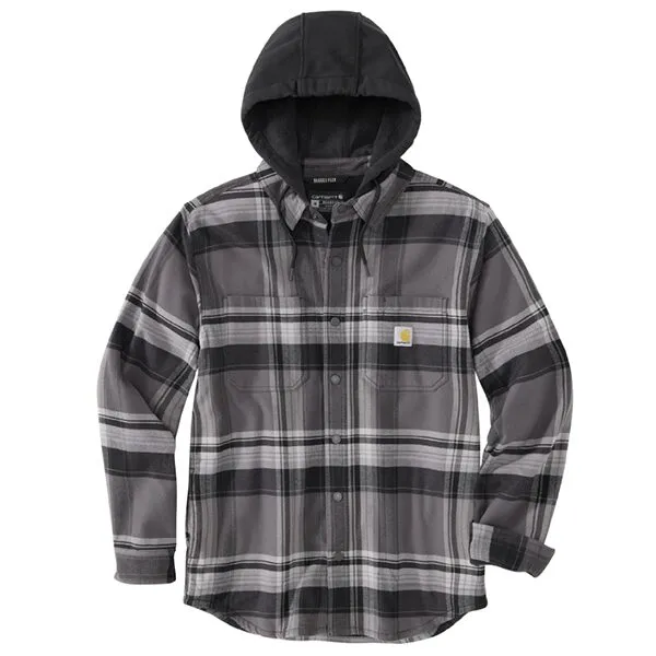 Rugged Flex® Relaxed Fit Flannel Fleece Lined Hooded Shirt Jac