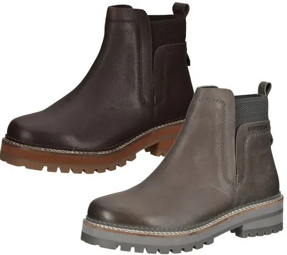 SANSIBAR bottines femme chaussures en cuir véritable bottes Chelsea bottes d'automne marron ou gris