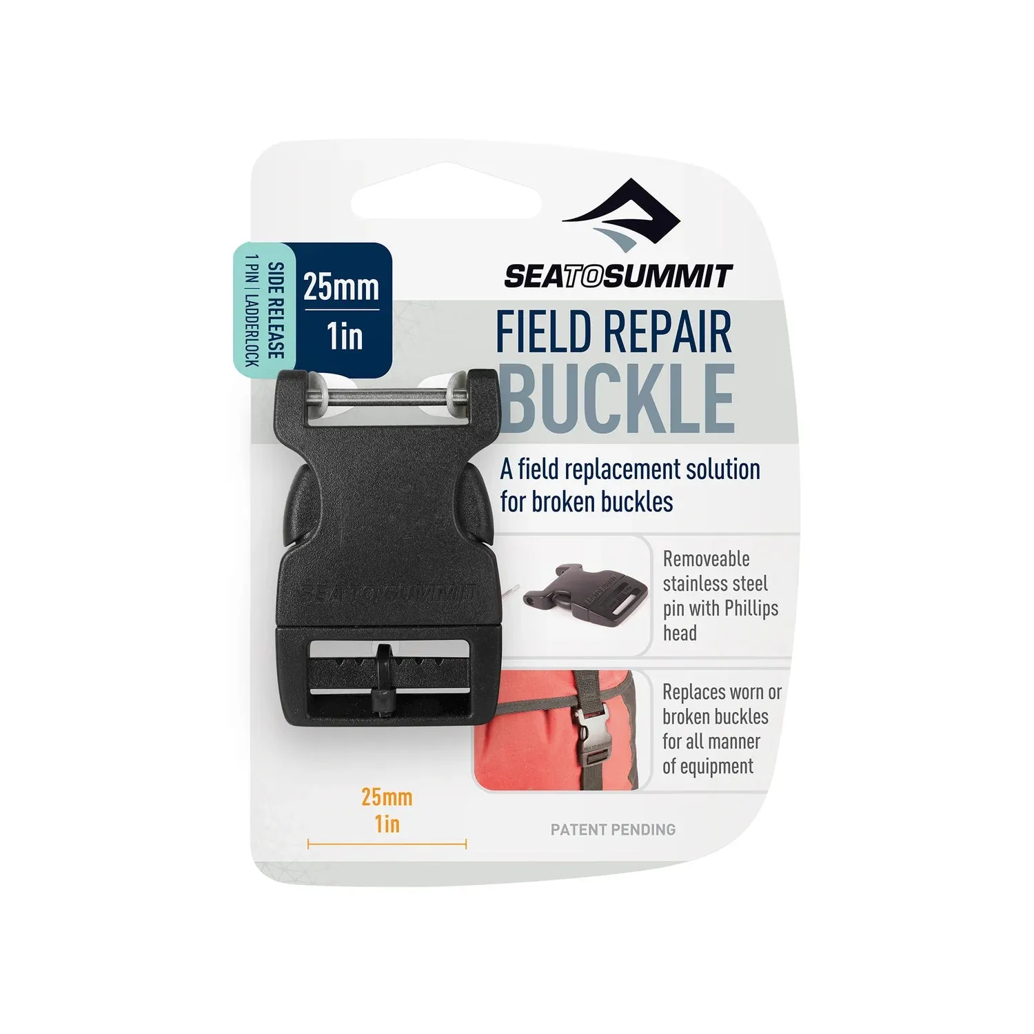 Side Release Field Repair Buckle with 1 Removable Pin - 1