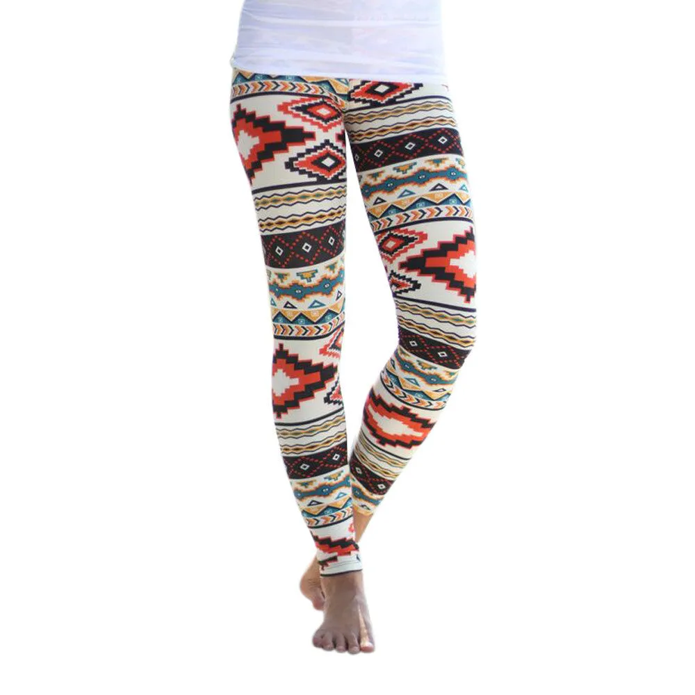 Skinny Geometric Print Stretchy Pants Leggings printed women's legging Women Leggings lady lovely trousers