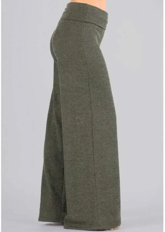 Sleek Hacci Mélange Sweater Knit Pants Made in USA - CLEARANCE FINAL SALE