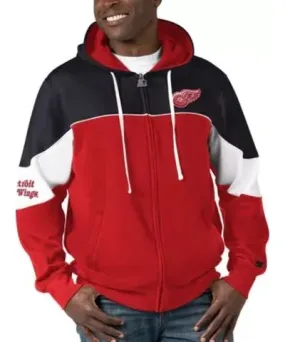 Starter Men's NHL Detroit Wings Power Forward Full-Zip Hoodie