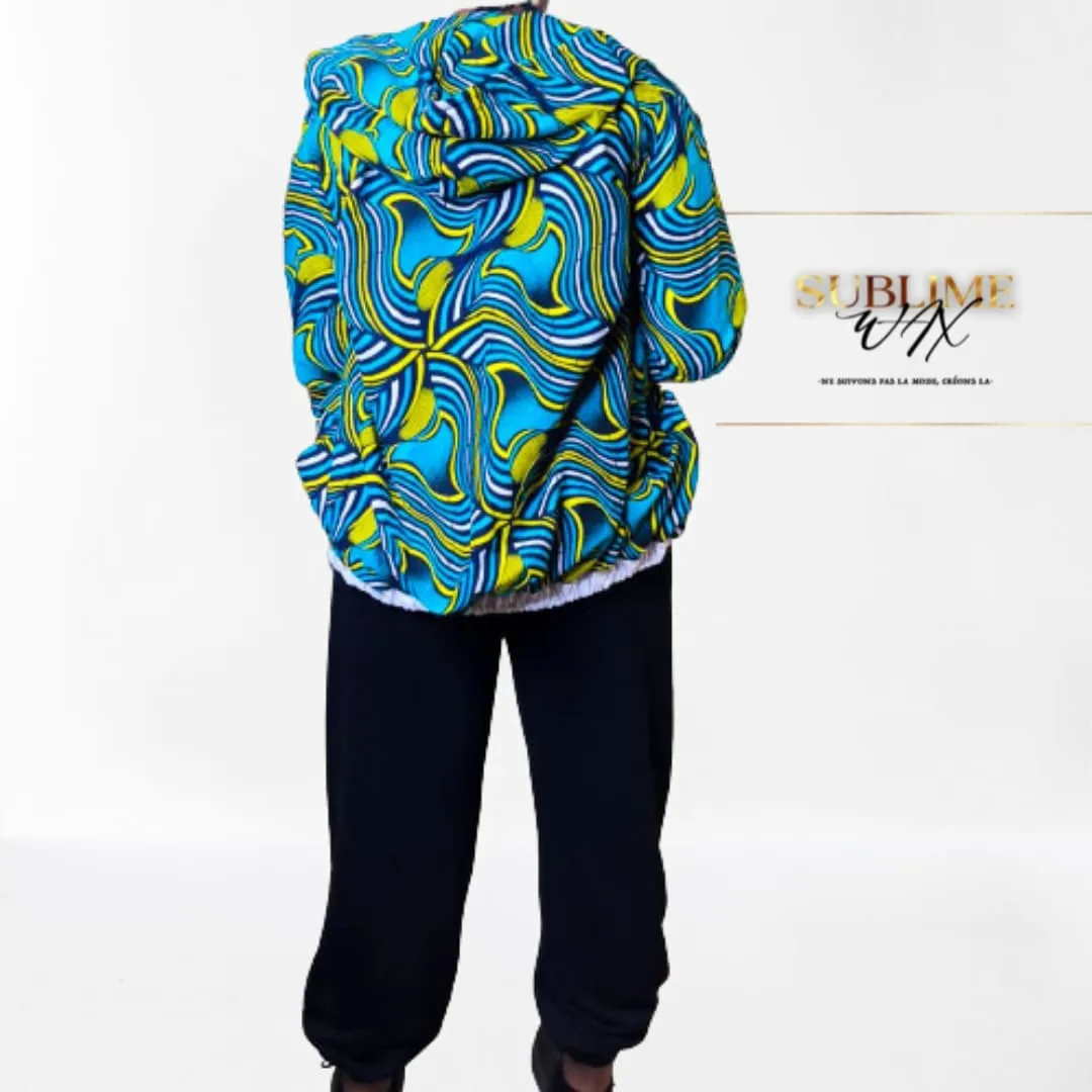 SublimeWax - African Jacket hoodie in wax Lisa