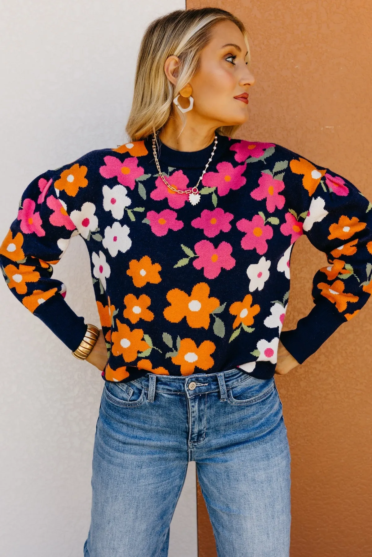 The Ameer Floral Sweater