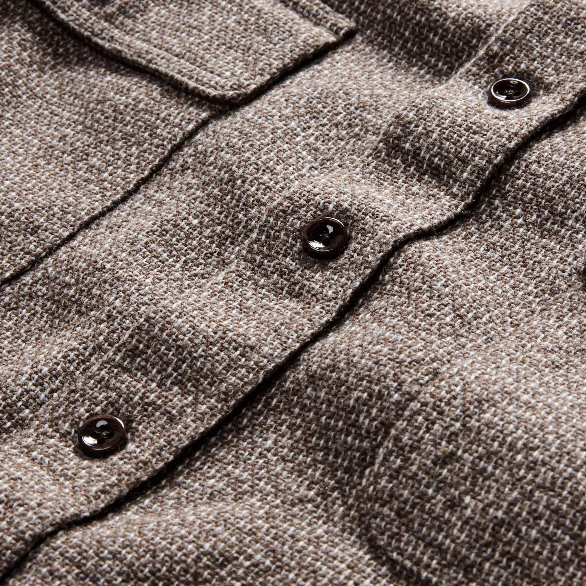 The Ledge Shirt in Granite Linen Tweed