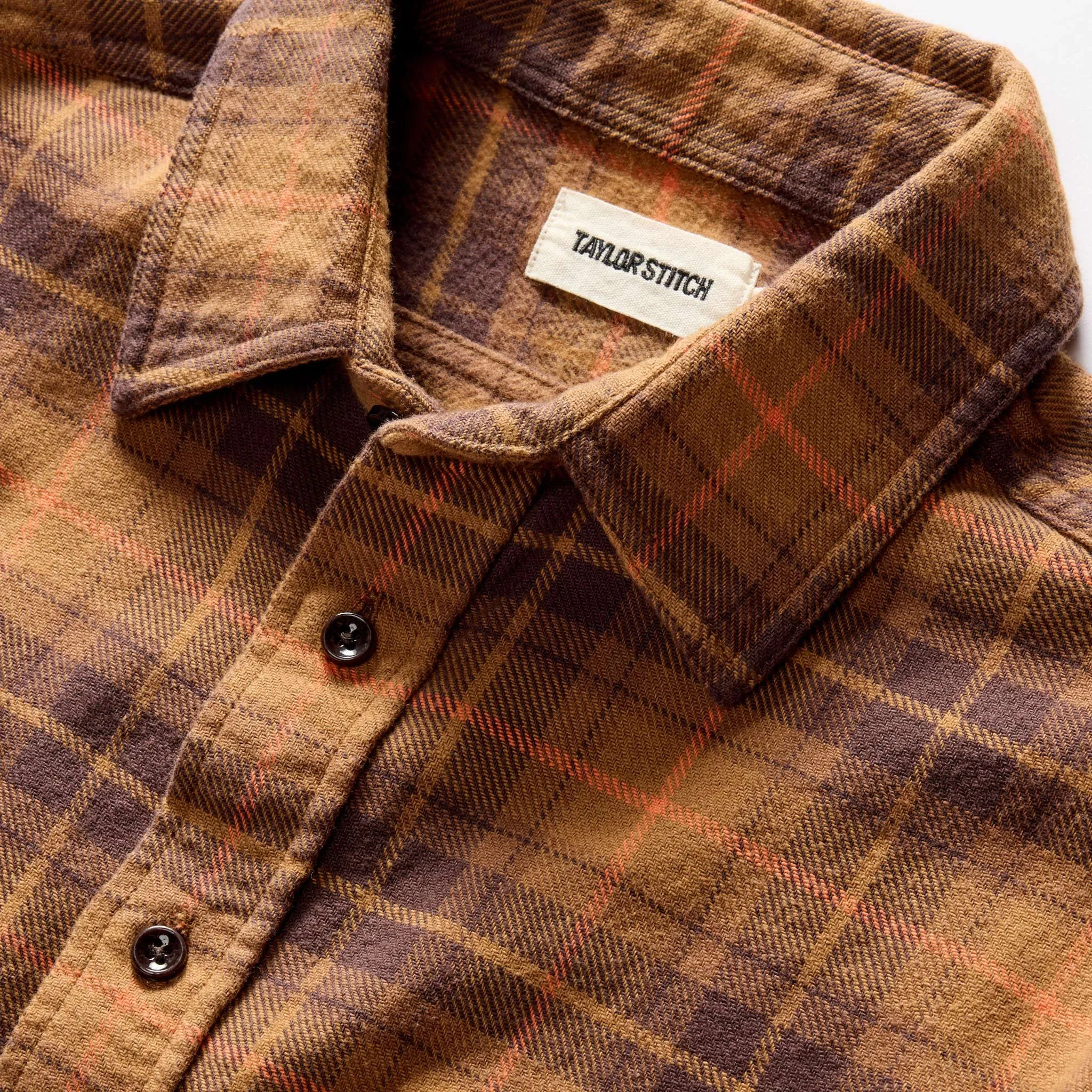 The Ledge Shirt in Tarnished Brass Plaid