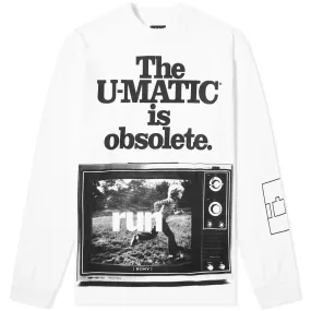 The Trilogy Tapes Long Sleeve U-Matic TeeWhite