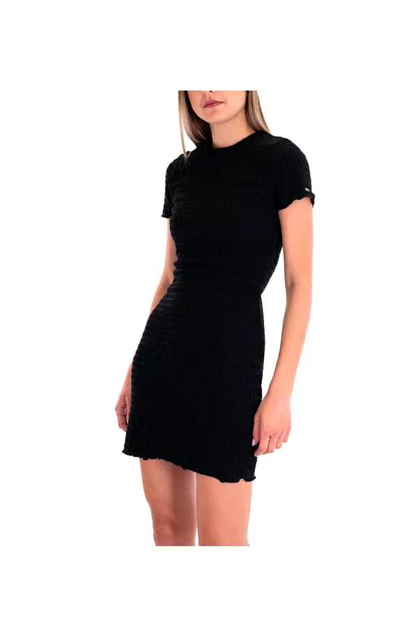 Tommy Hilfiger Women Ribbed Dress Black