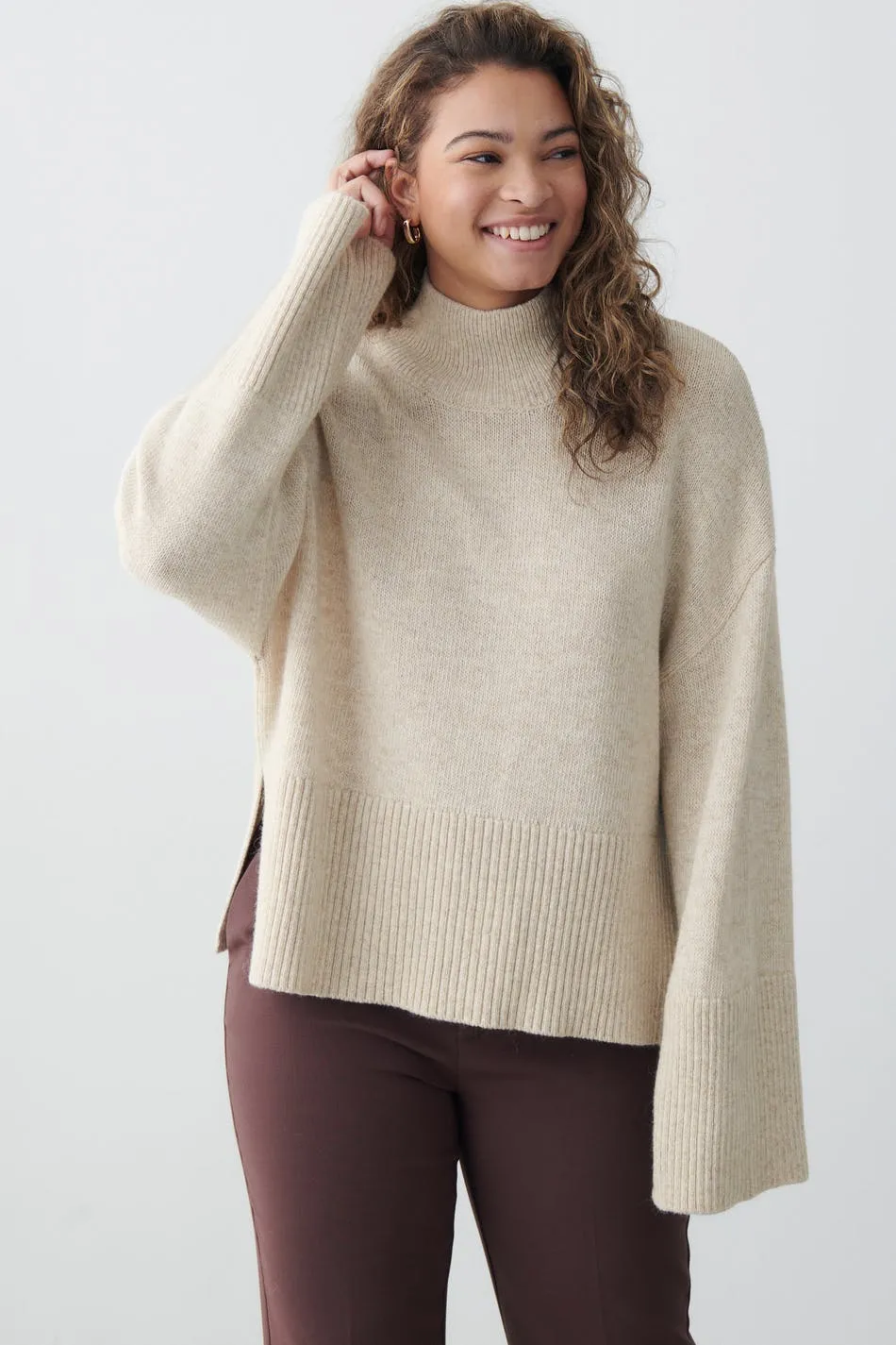 Turtleneck knitted sweater