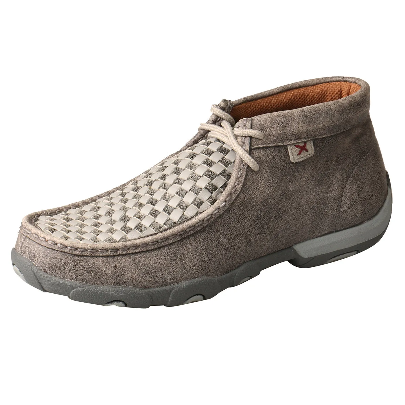 Twisted X Women's Chukka Driving Moc- Woven Grey and Grey