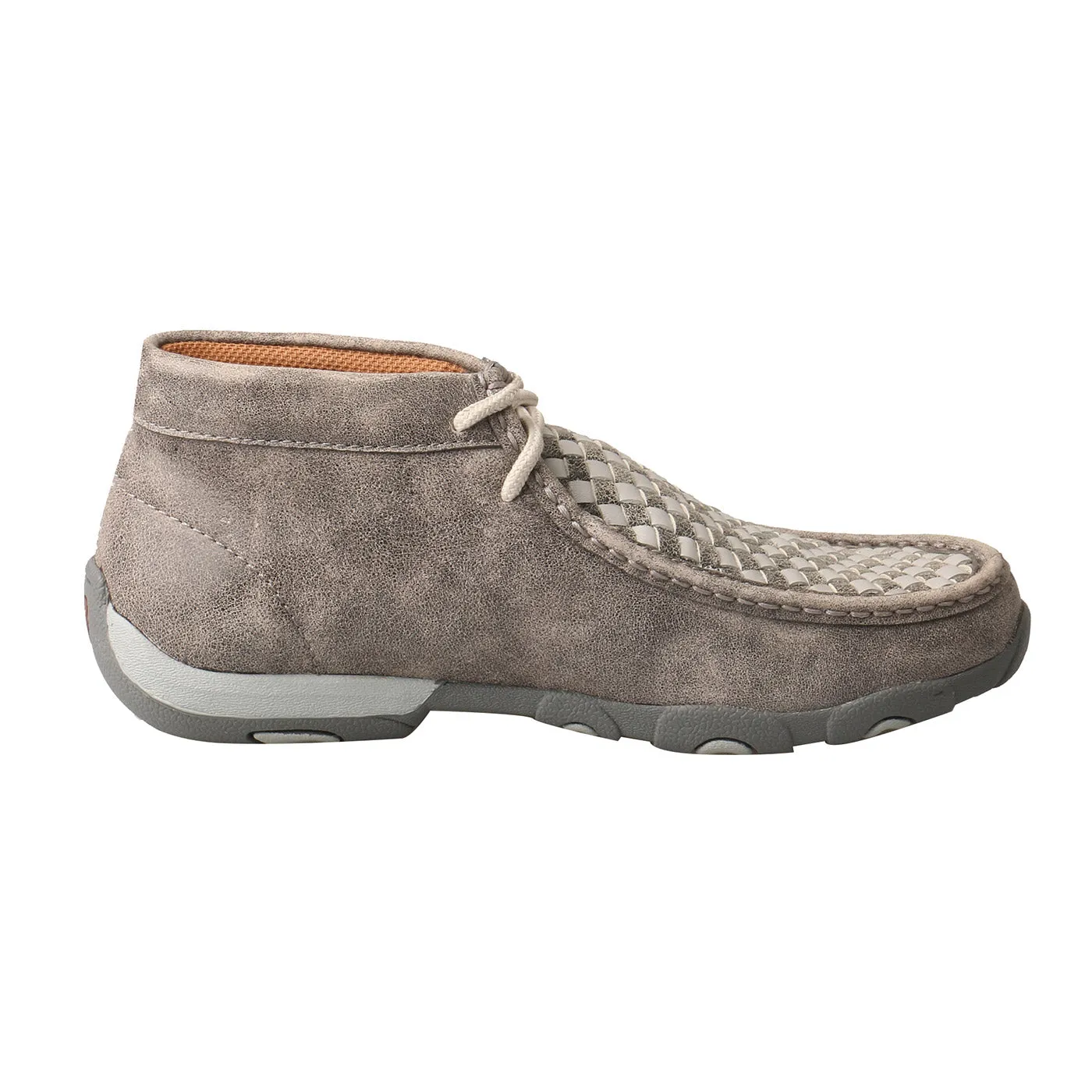 Twisted X Women's Chukka Driving Moc- Woven Grey and Grey