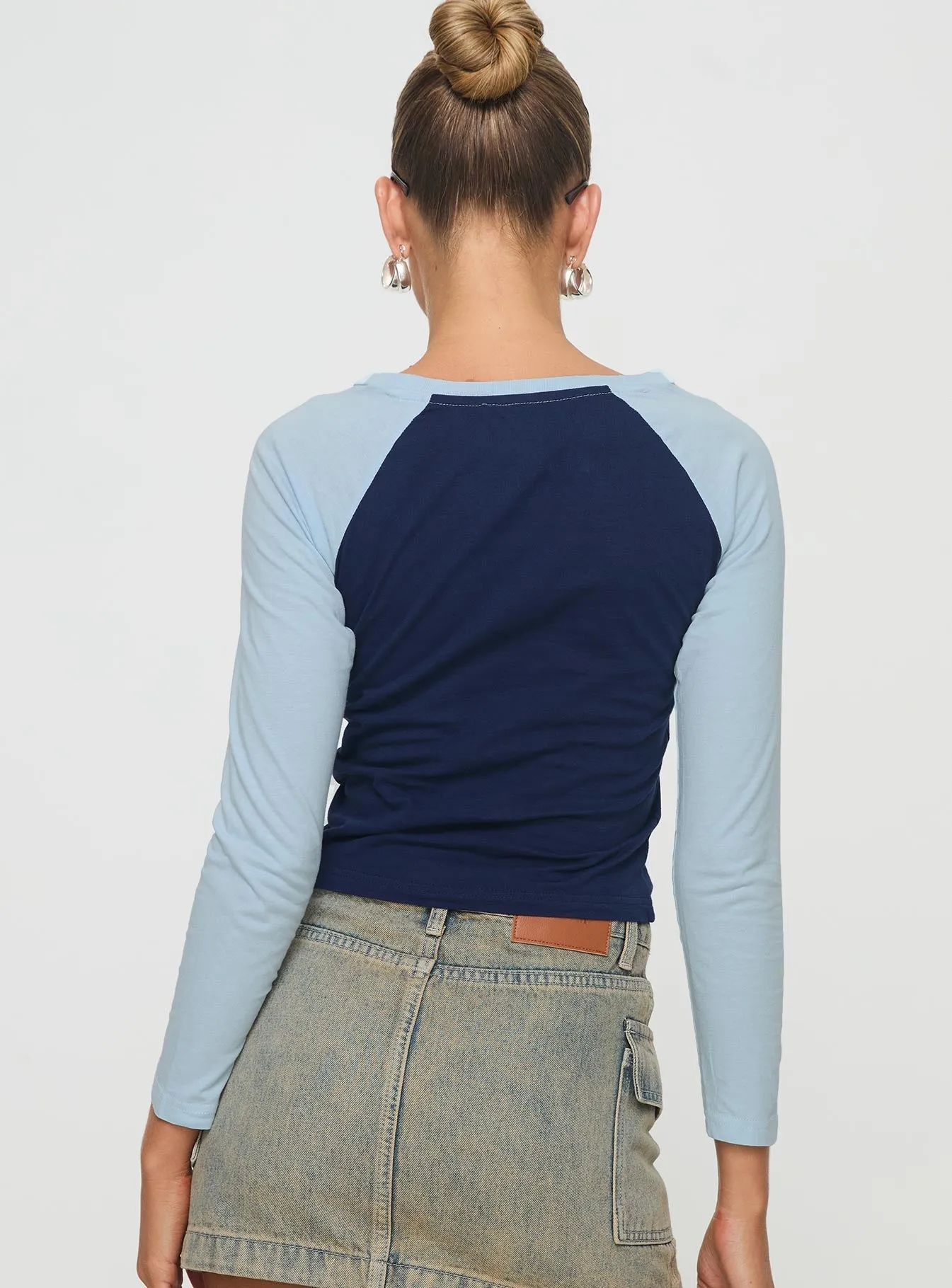 Vintage Walkering Long Sleeve Top Blue