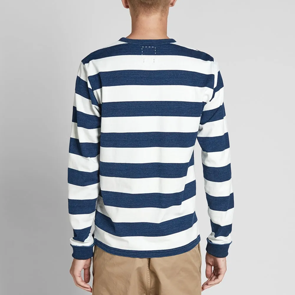 Visvim Long Sleeve Big Border TeeWhite