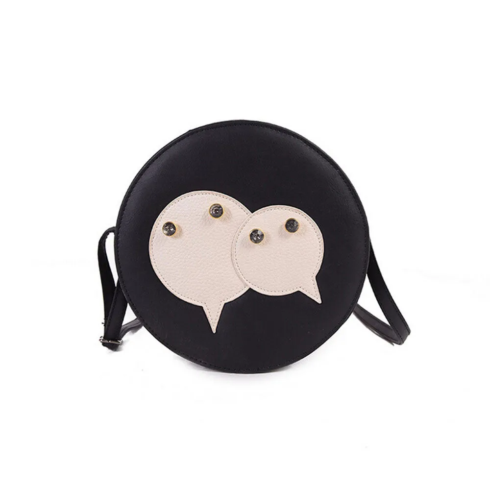 Women Messenger bags Circular Leather Hbag crossbody Shoulder Coin Bag women's hbags bag Clutch